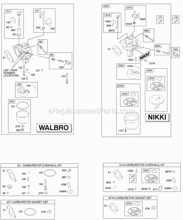 Carburetor Kit - Carburetor Overhaul Diagram and Parts List for 218807-0112-E1  Briggs and Stratton Engine